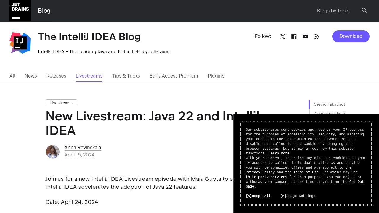 Accelerate Java 22 Adoption with IntelliJ IDEA
