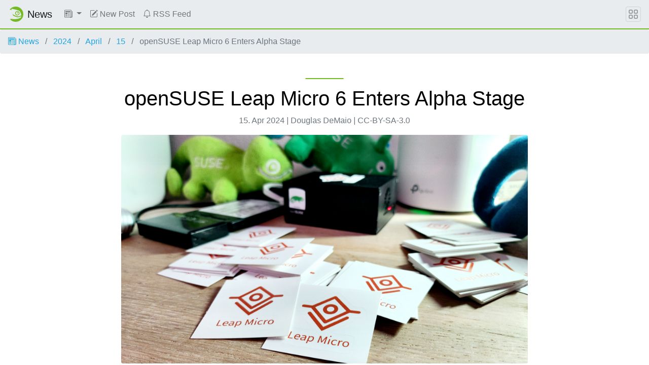 openSUSE Leap Micro 6 Enters Alpha Stage
