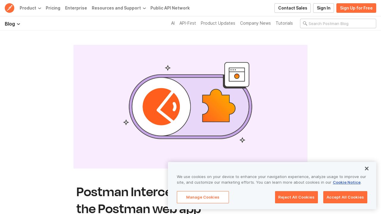 Postman Interceptor now works with the Postman web app
