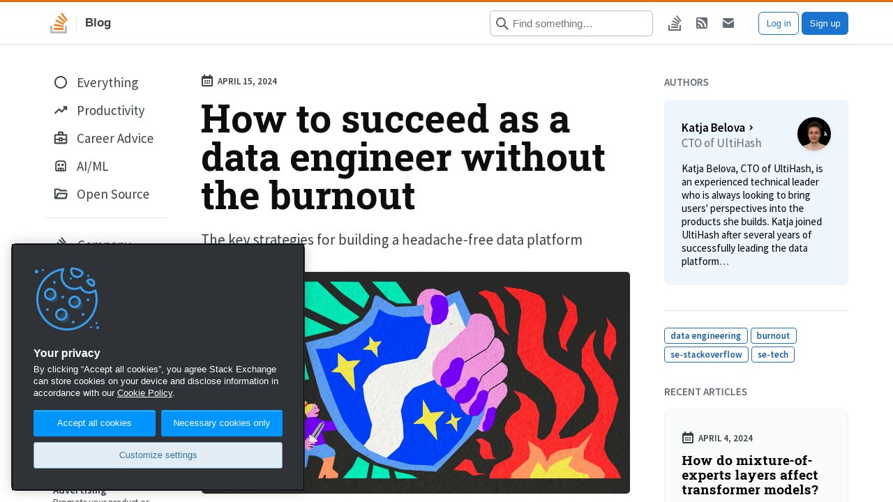 Succeed as a data engineer without the burnout