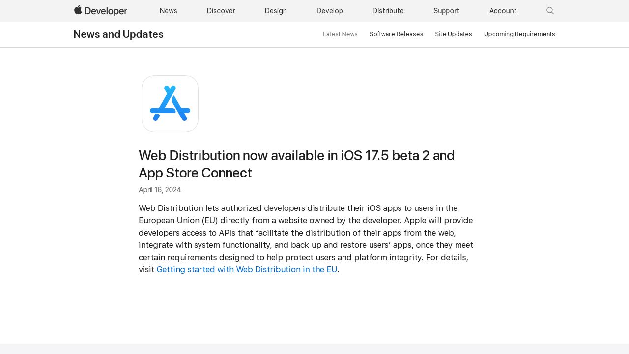 Apple Brings Web Distribution to EU, Empowering Developers