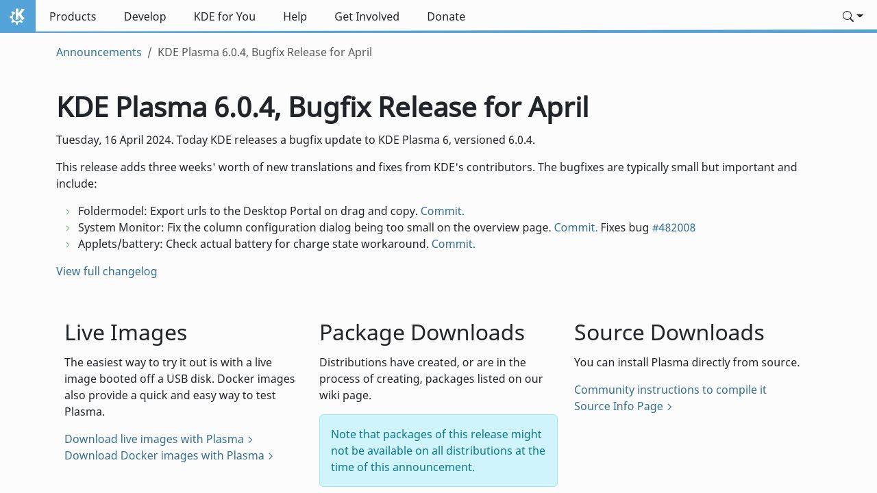 KDE Plasma 6.0.4: A Polished Update for Developers
