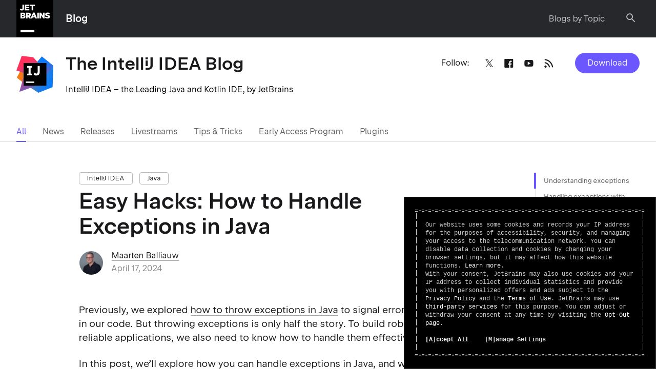 Easy Hacks: How to Handle Exceptions in Java