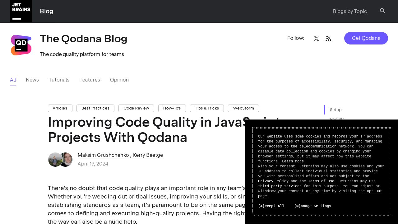 Unlock JavaScript Project Quality with Qodana