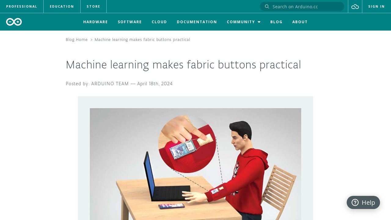 Fabric Buttons Come Alive with Machine Learning