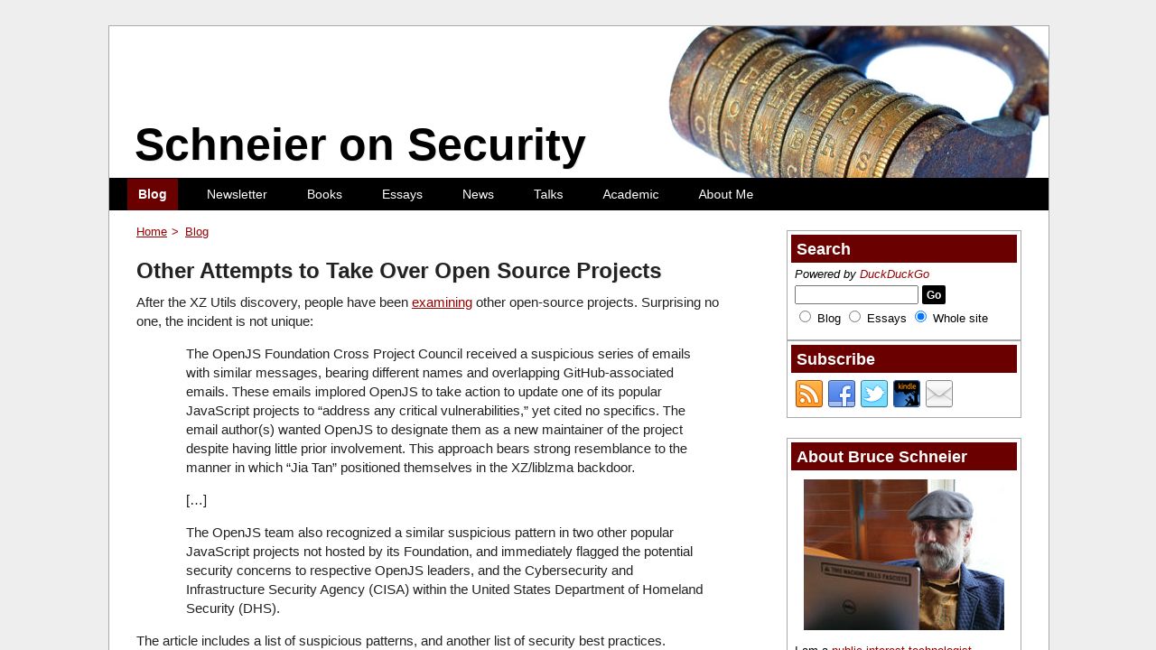 Vigilance Against Open-Source Takeover Attempts