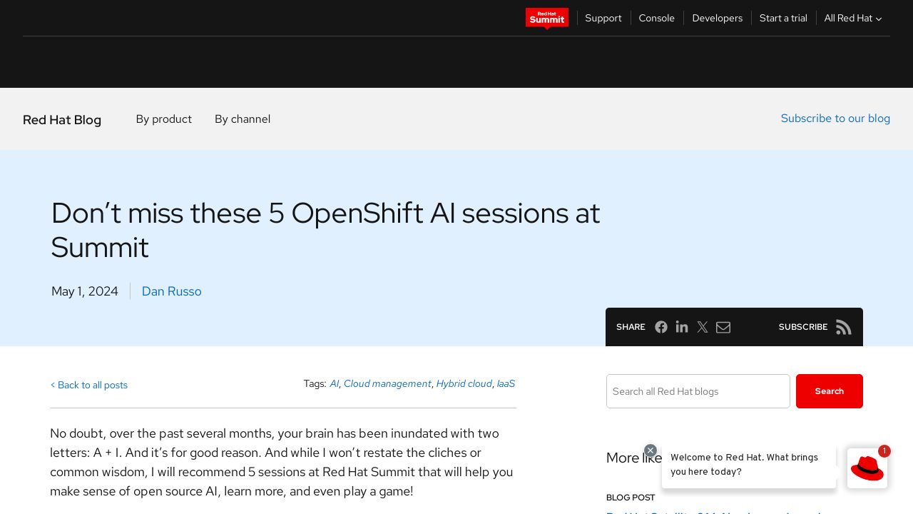 Don't Miss These 5 OpenShift AI Sessions at Summit