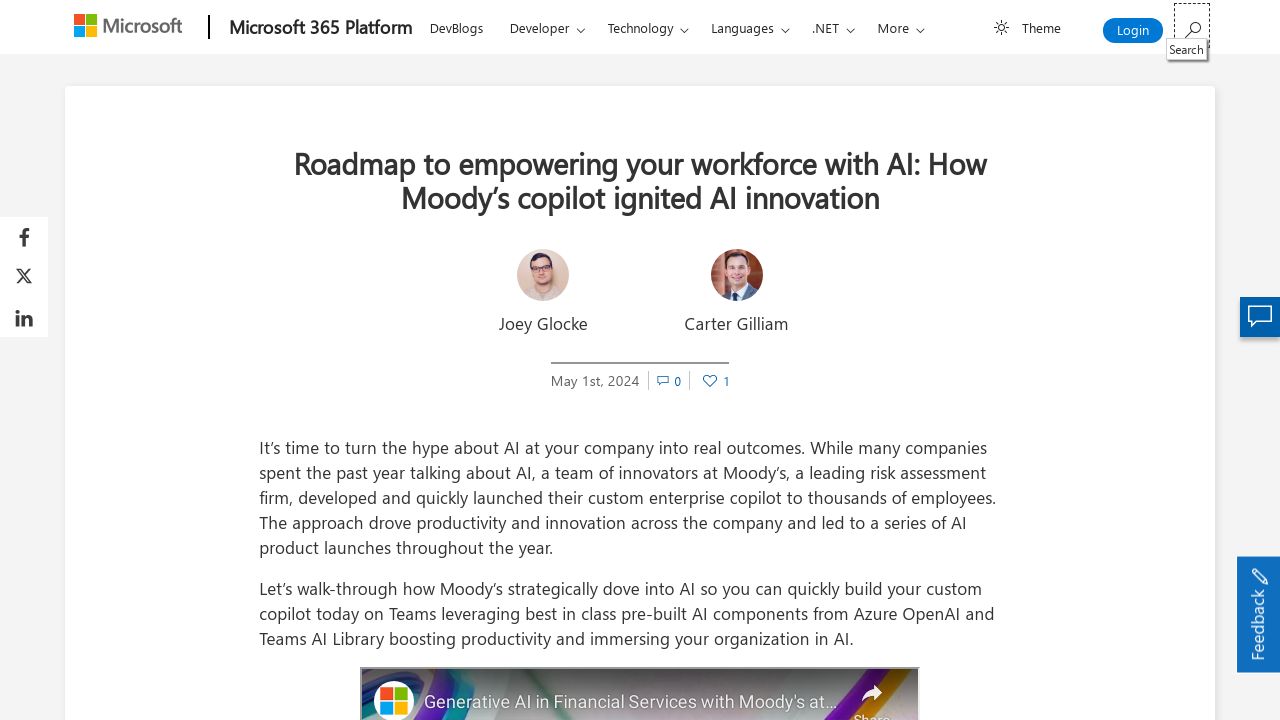 Empowering Your Workforce with AI: How Moody's Copilot Ignited Innovation