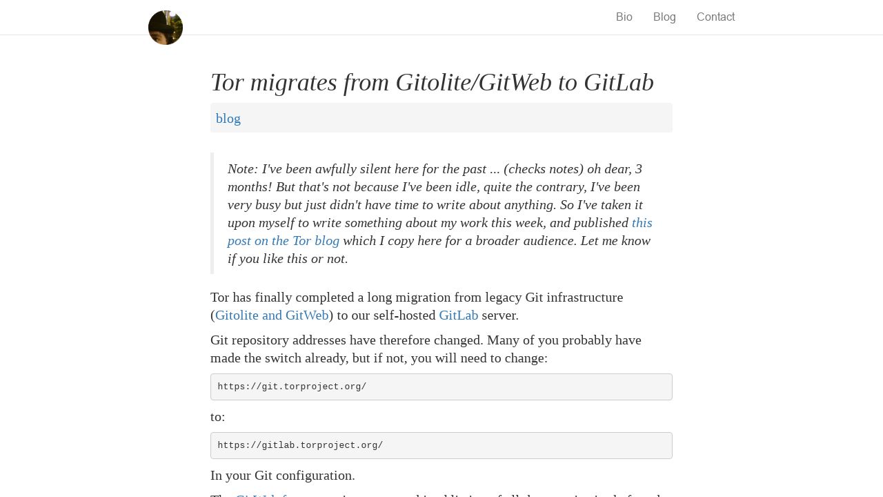 From Gitolite to GitLab: Tor's Migration Journey