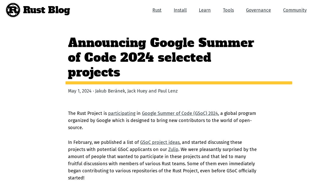 Rust Project Announces Exciting GSoC 2024 Initiatives