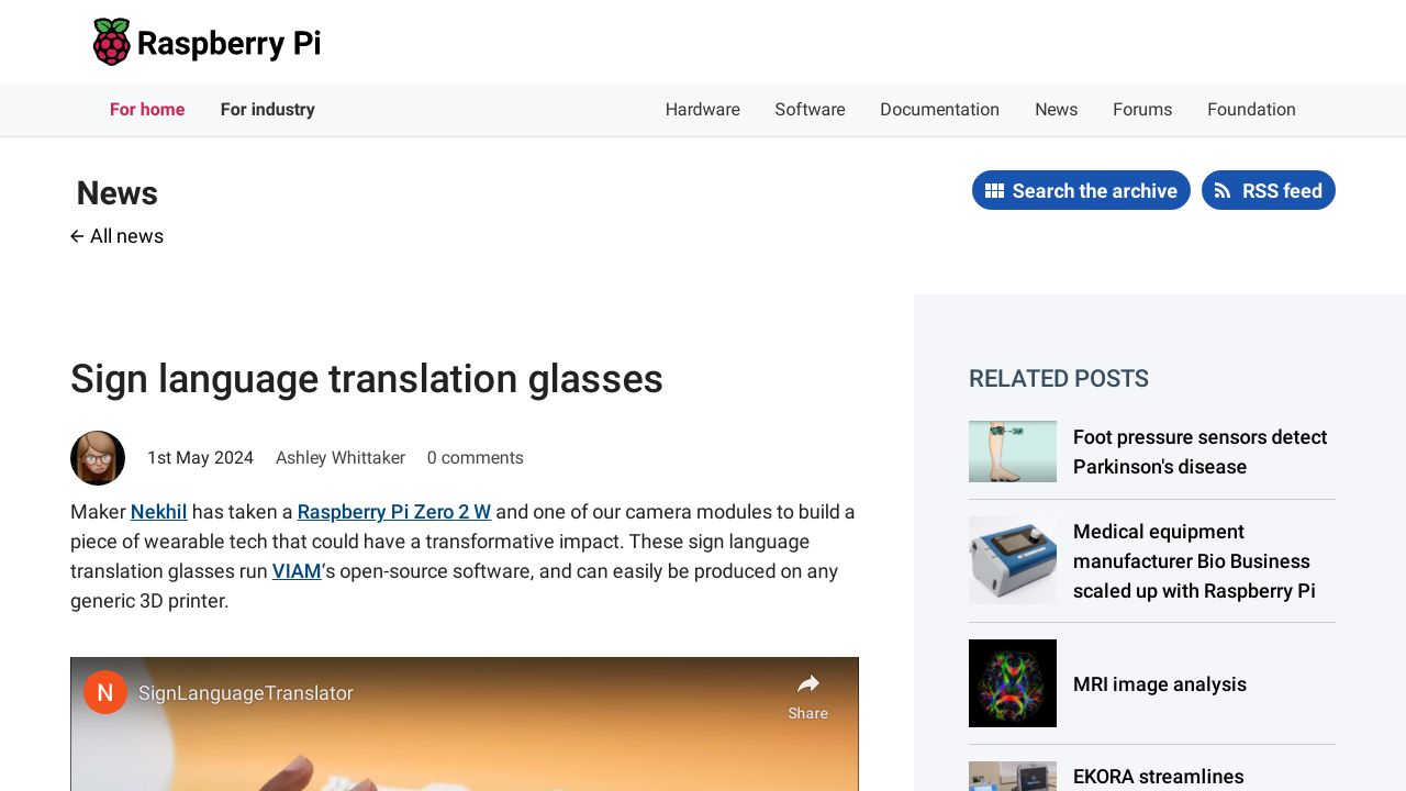 Seeing the Future: Sign Language Translation Glasses Unveiled