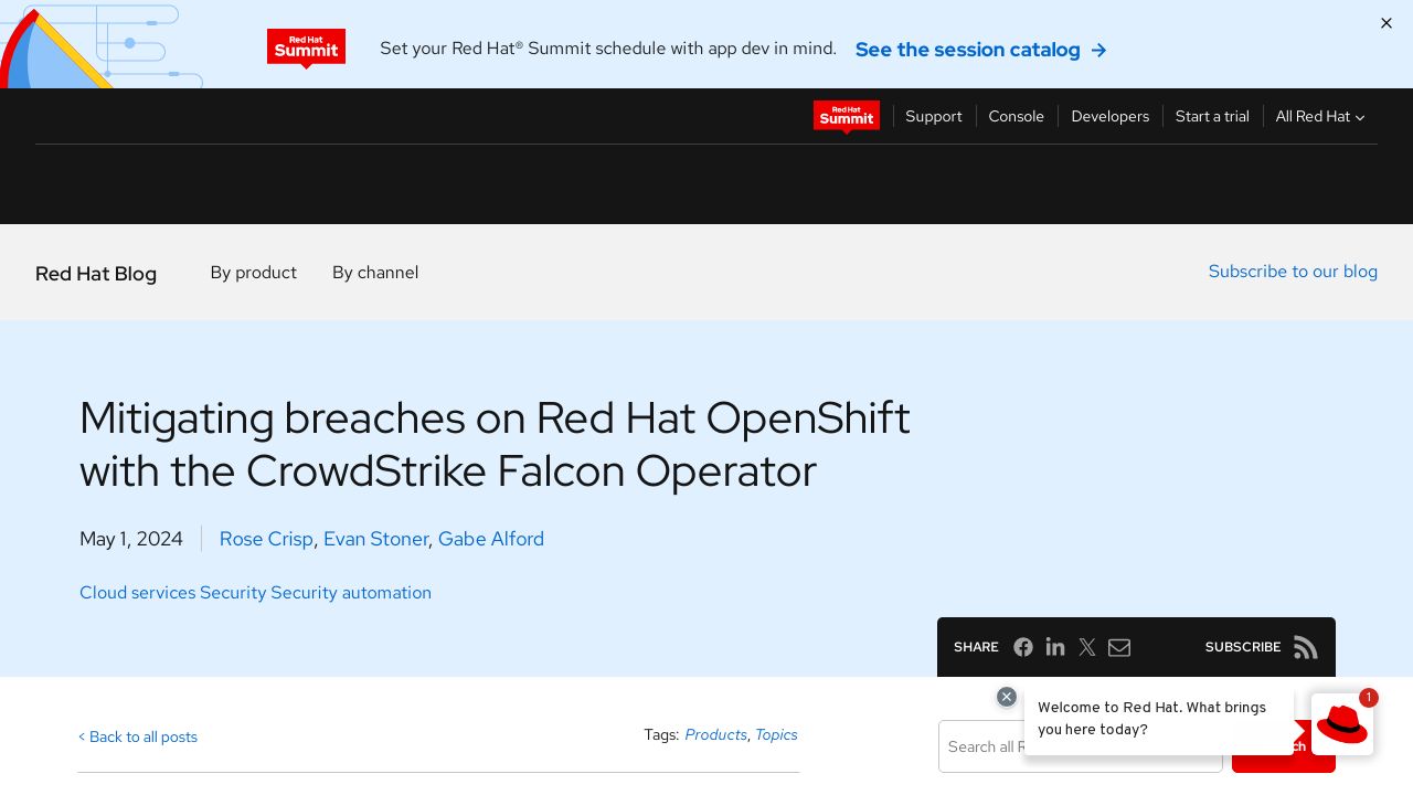Thwarting Cloud-Native Exploits: How the CrowdStrike Falcon Operator Secures Red Hat OpenShift