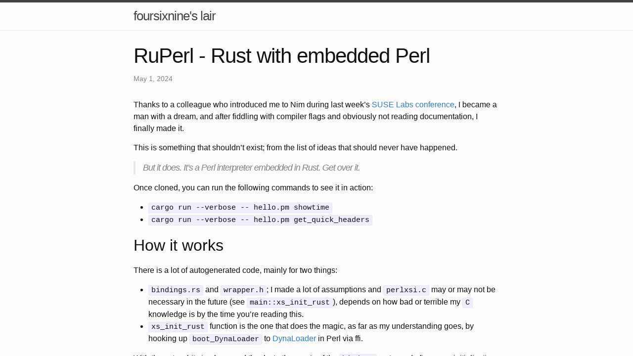 Unleash the Power of Perl and Rust: Embedding Perl in Rust