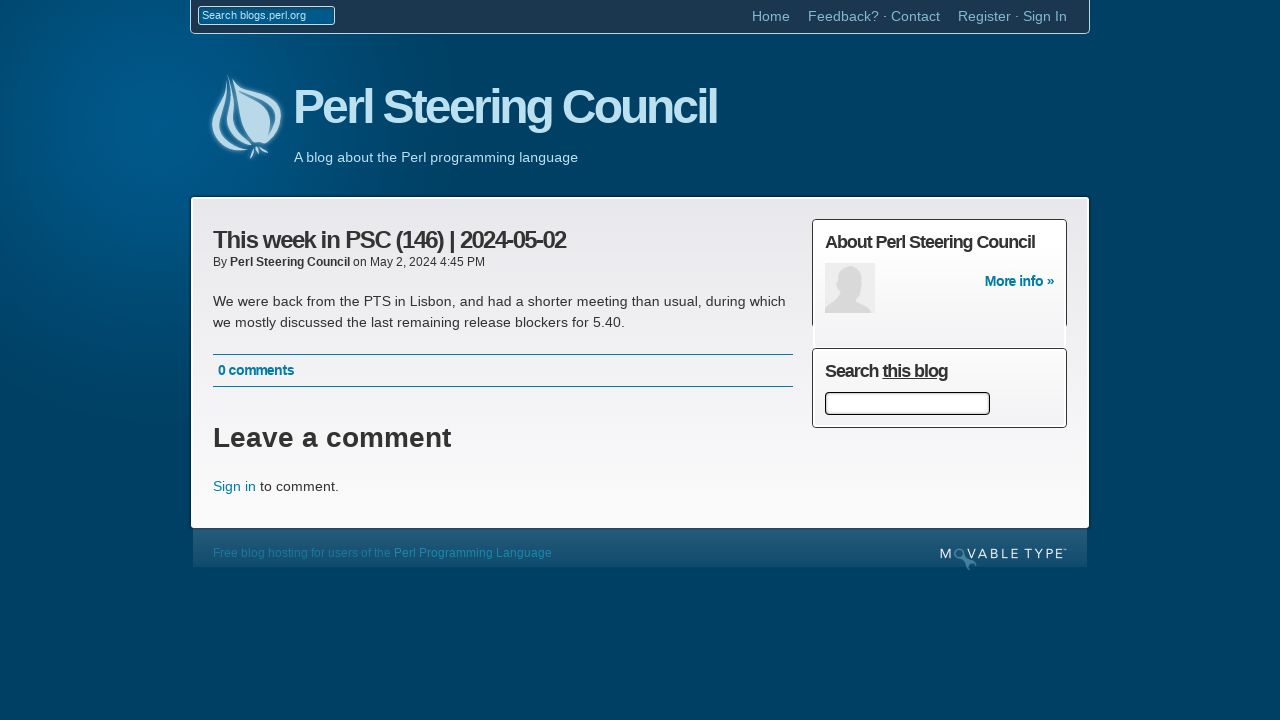 Perl 5.40 Release Blockers Discussed in Latest Perl Steering Council Meeting
