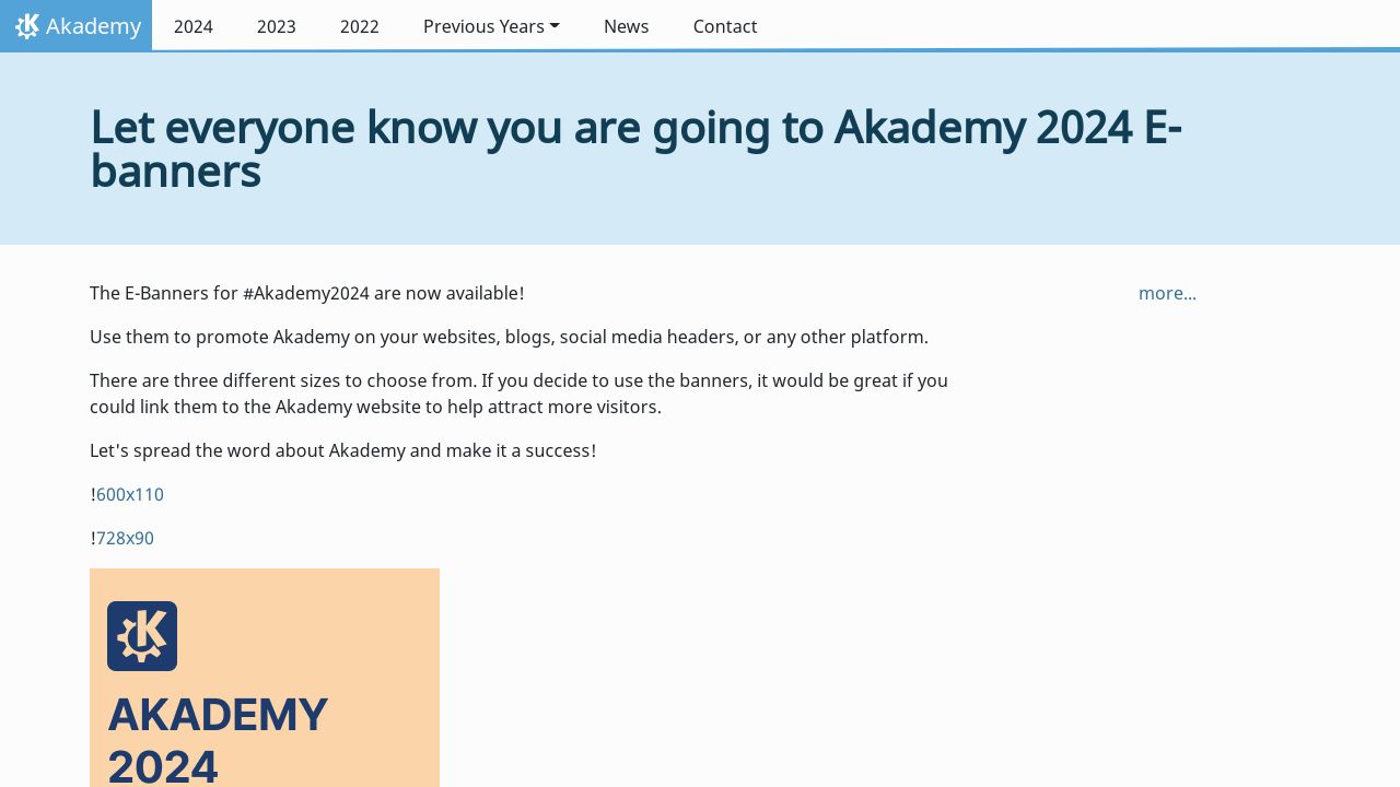 Promote Akademy 2024 with Stunning E-Banners