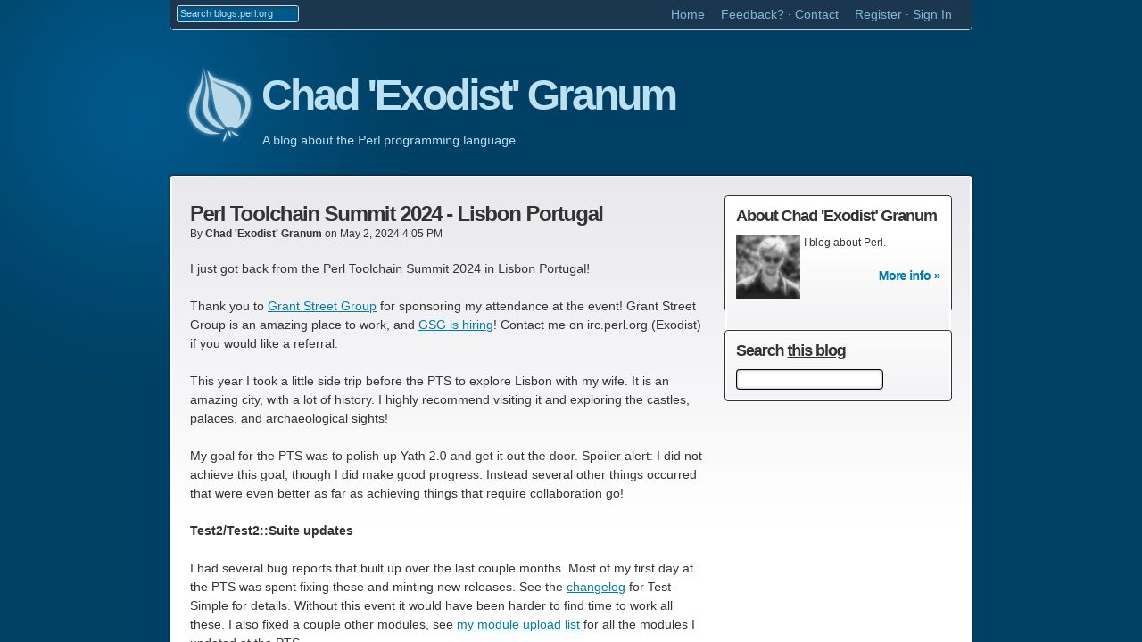 Recap of Perl Toolchain Summit 2024 in Lisbon