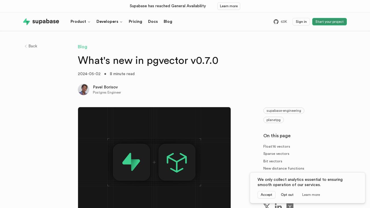Uncovering Vector Space Redundancy: pgvector v0.7.0 Innovations