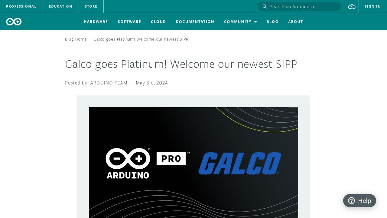 Galco Goes Platinum! Arduino's Newest System Integrator Partner