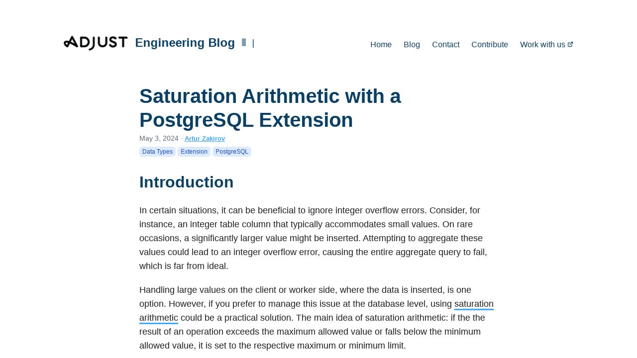Harnessing Saturation Arithmetic: Introducing the pg-saturated_int Extension