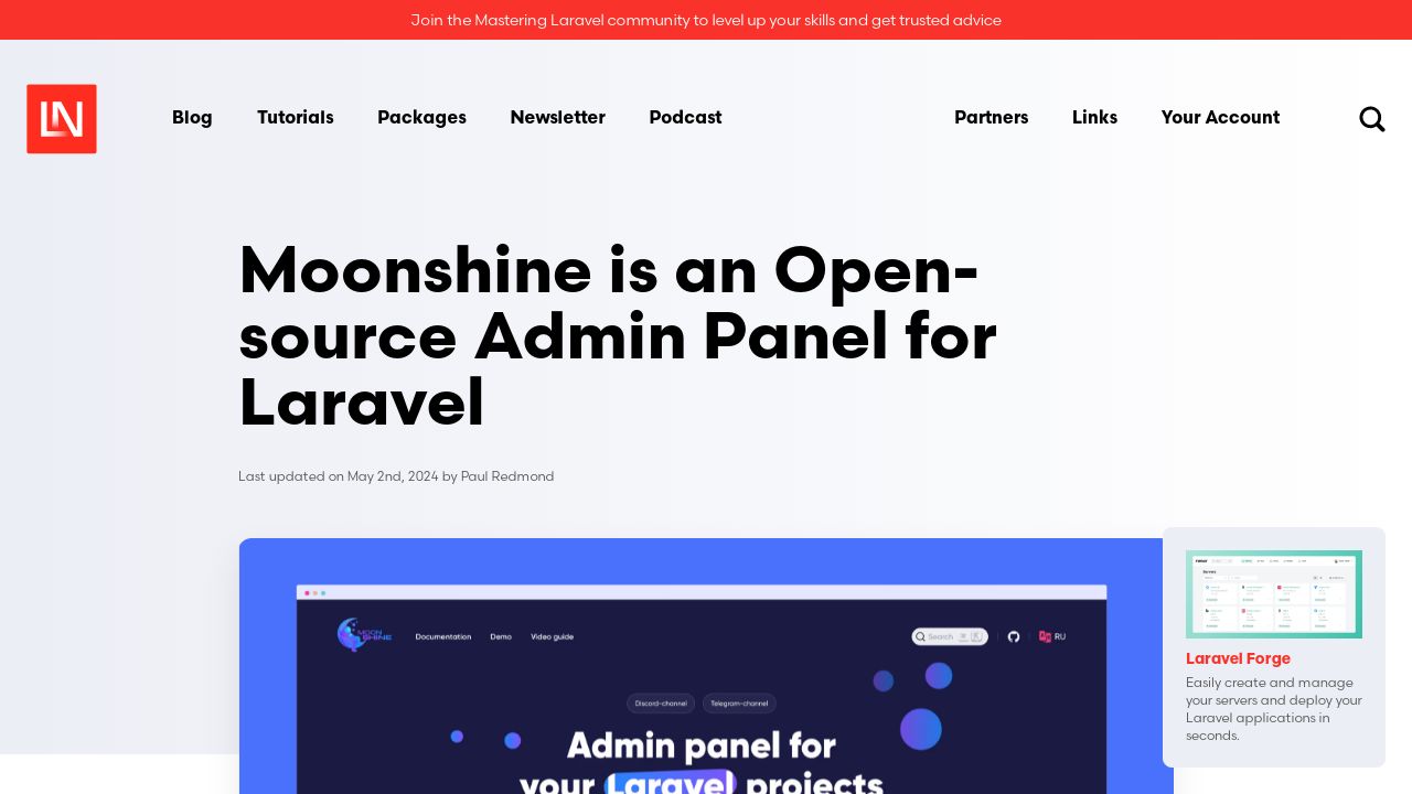 Moonshine: The Open-source Admin Panel for Laravel