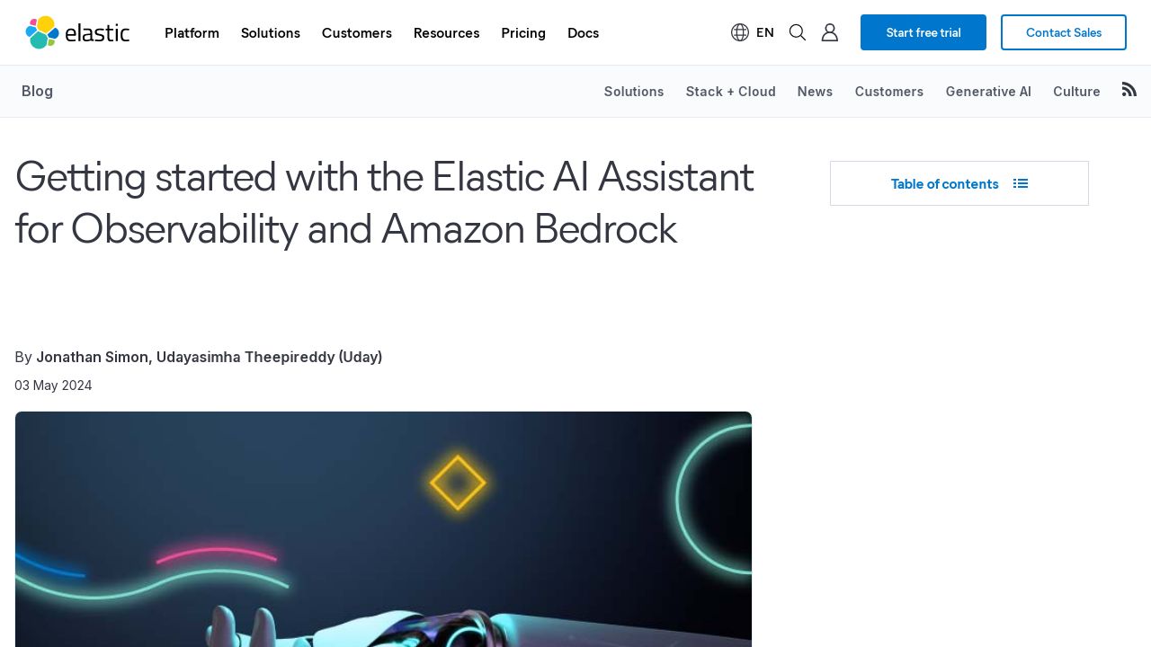Unleash the Power of Elastic AI and Amazon Bedrock for Advanced Observability
