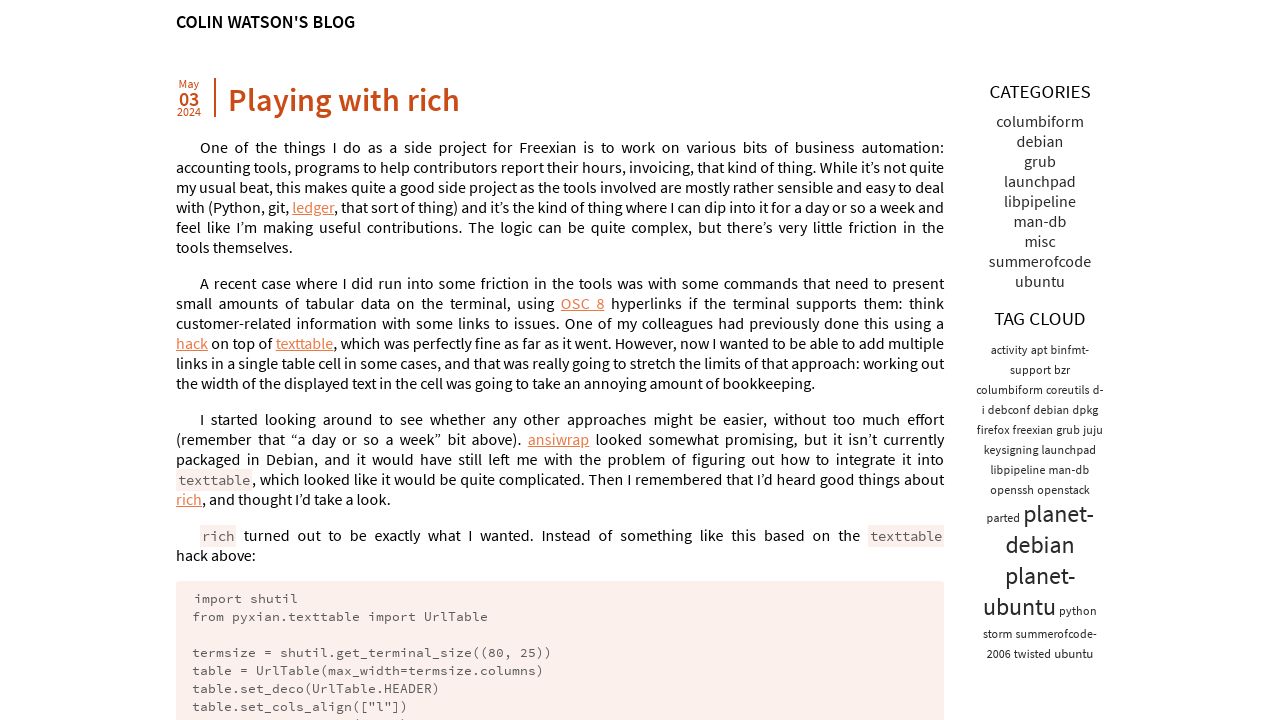 Unleashing the Power of Rich: A Python Tabular Delight