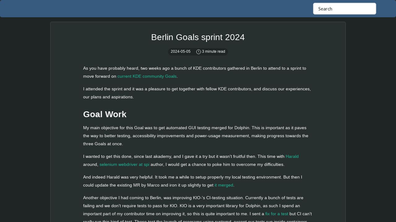 Berlin Goals Sprint 2024: KDE Contributors Make Progress on Community Goals