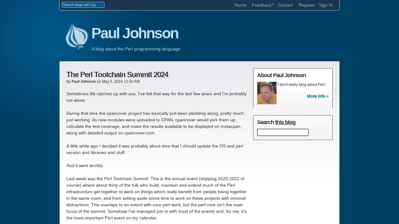 Perl Toolchain Summit 2024: Advancing the Perl Ecosystem