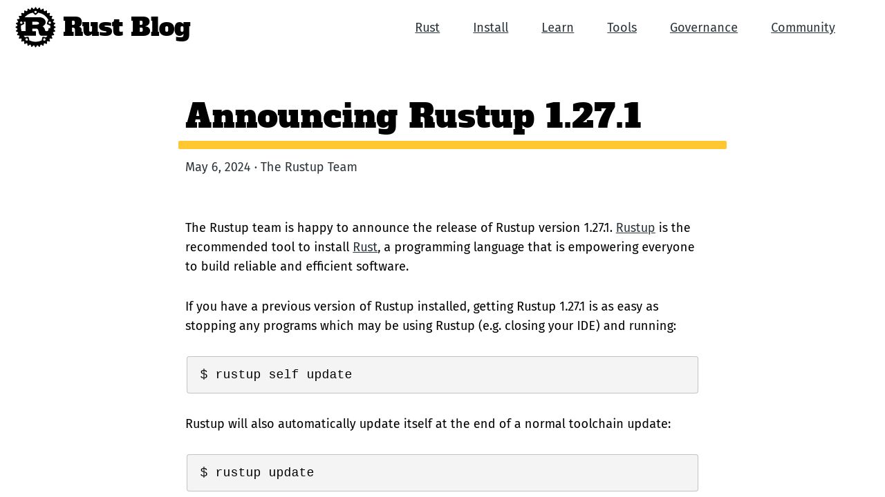 Rust's Trusty Tool: Rustup 1.27.1 Delivers Smooth Sailing