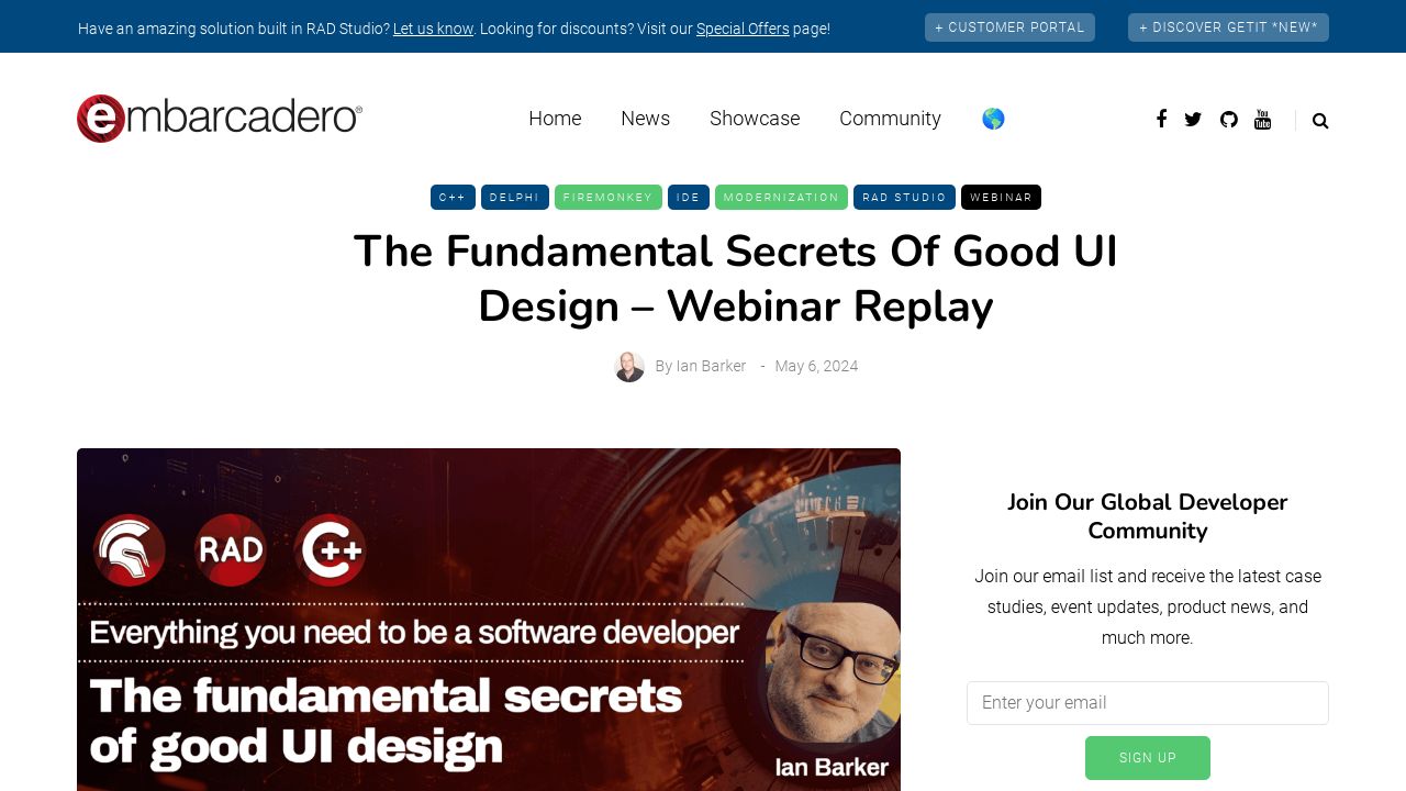 The Fundamental Secrets Of Good UI Design - Webinar Replay